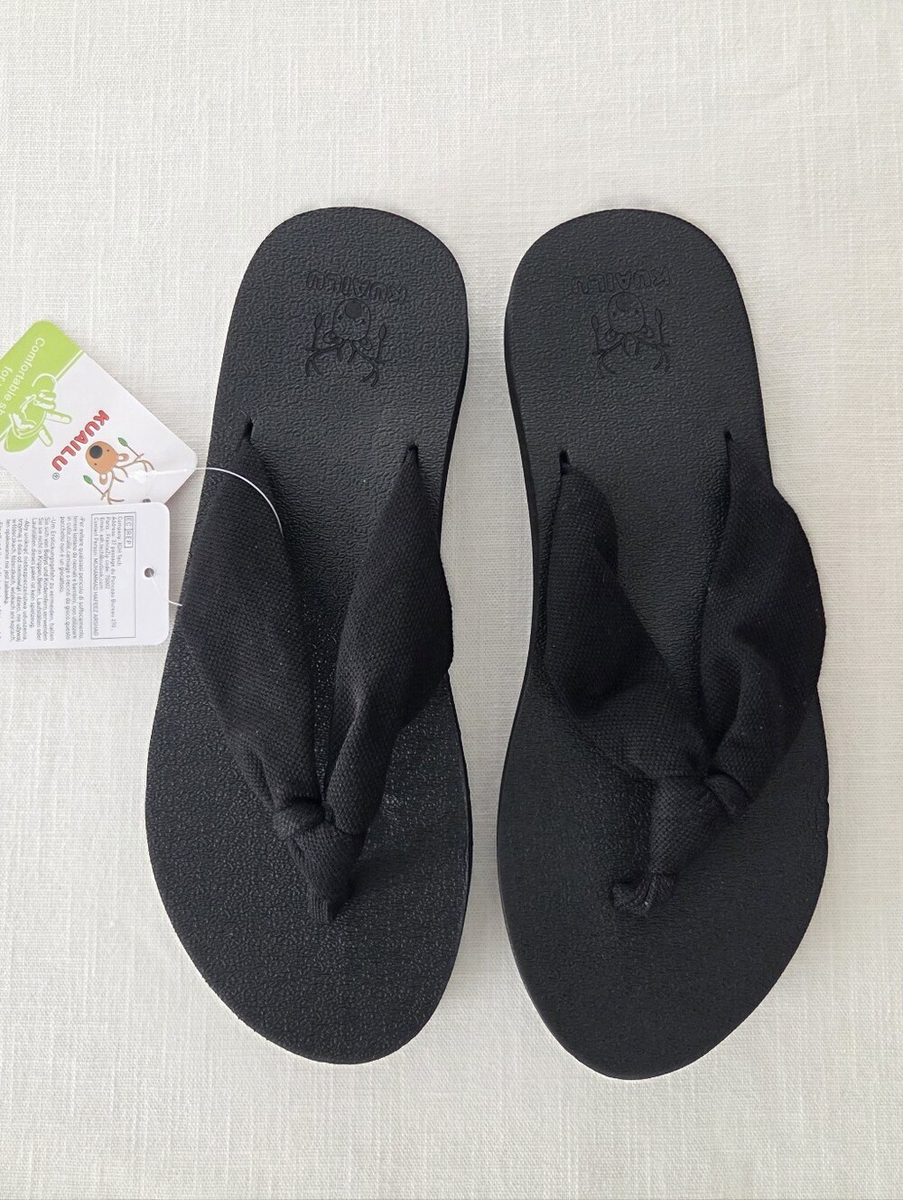 Black Knot-Front Flip Flop With Arch Support